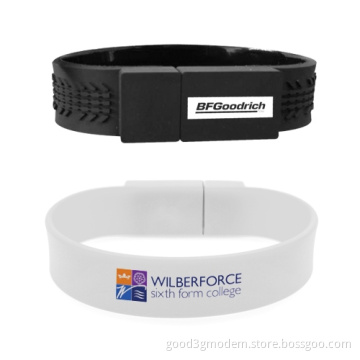 Customized Logo Business Promotion Gift 1-32GB Silicon USB Bracelet